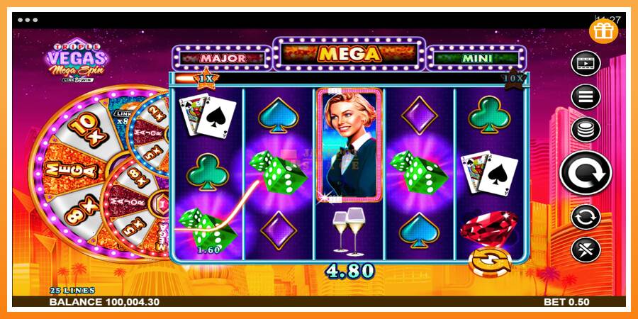 Triple Vegas Mega Spin leikjavél fyrir peninga, mynd 2