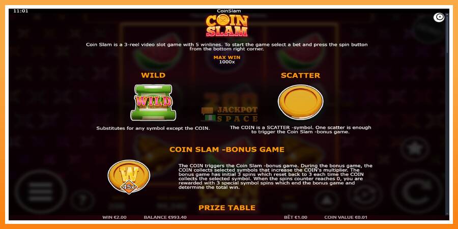 Coin Slam leikjavél fyrir peninga, mynd 5