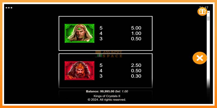 Kings of Crystals II Power Combo leikjavél fyrir peninga, mynd 6