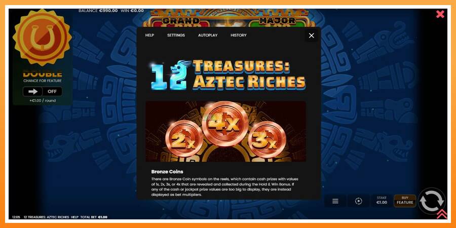 12 Treasures: Aztec Riches leikjavél fyrir peninga, mynd 5