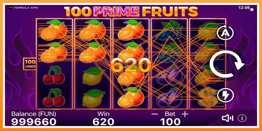 100 Prime Fruits leikjavél fyrir peninga, mynd 4