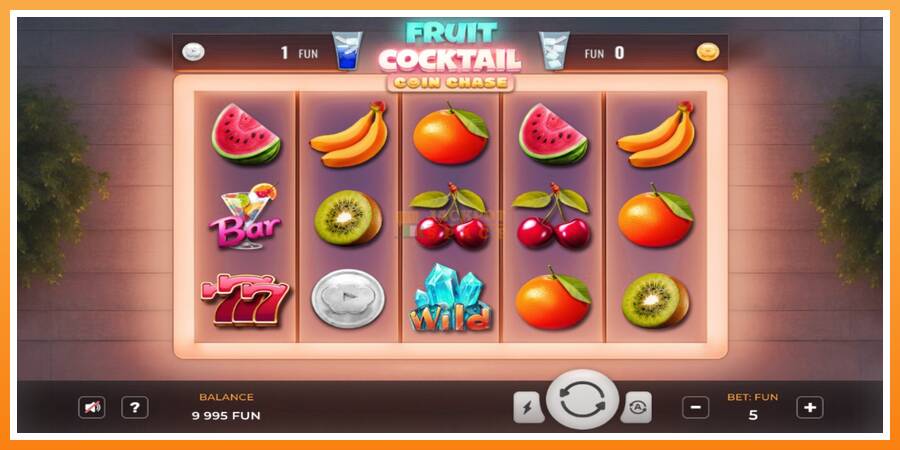 Fruit Cocktail Coin Chase leikjavél fyrir peninga, mynd 1