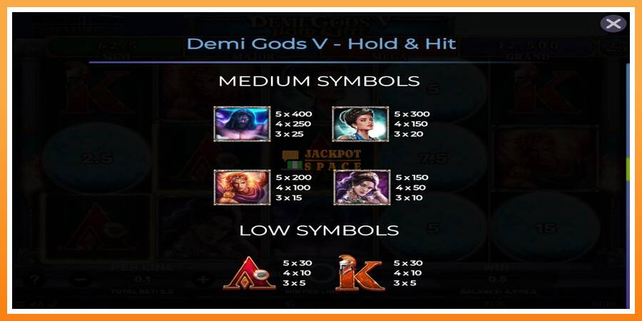 Demi Gods V Hold & Hit leikjavél fyrir peninga, mynd 6