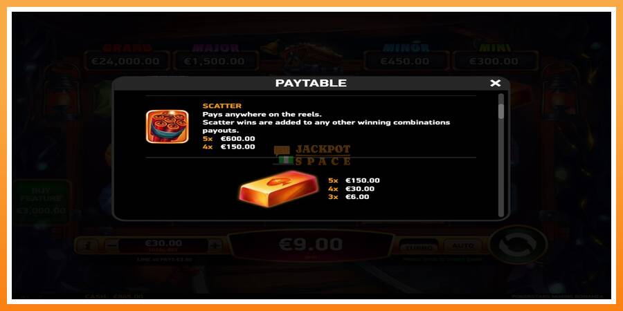 Pokerstars Mining Bonanza leikjavél fyrir peninga, mynd 5