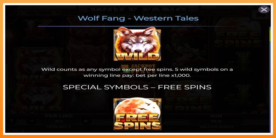 Wolf Fang - Western Tales leikjavél fyrir peninga, mynd 4