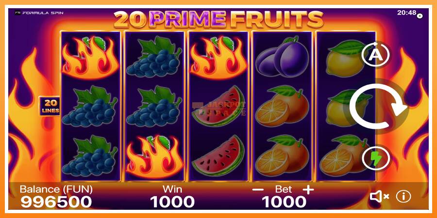 20 Prime Fruits leikjavél fyrir peninga, mynd 3