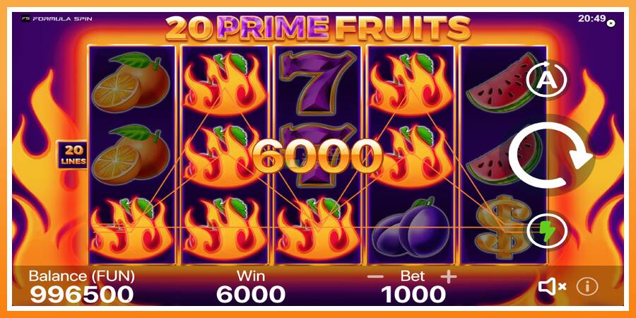 20 Prime Fruits leikjavél fyrir peninga, mynd 4