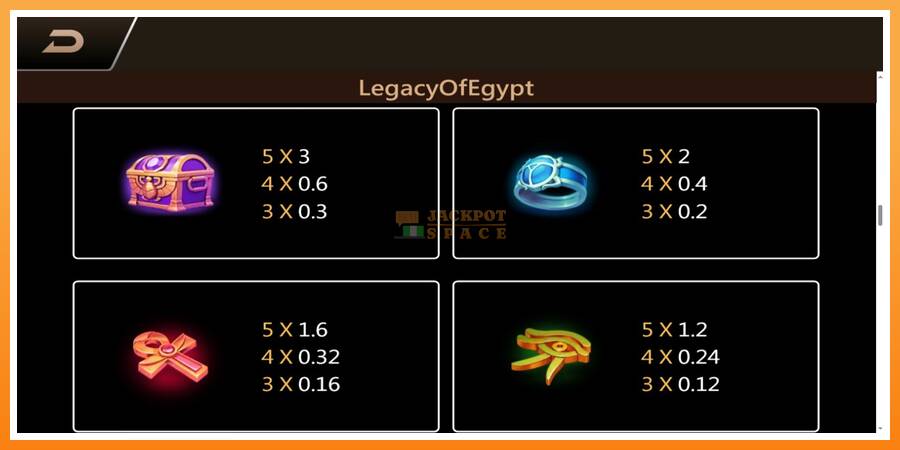 Legacy of Egypt leikjavél fyrir peninga, mynd 6