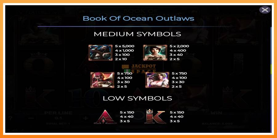 Book of Ocean Outlaws leikjavél fyrir peninga, mynd 6