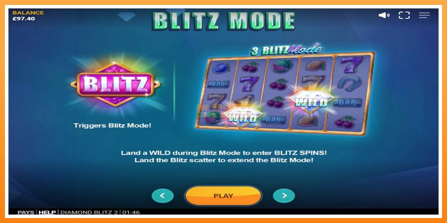 Diamond Blitz 2 leikjavél fyrir peninga, mynd 5