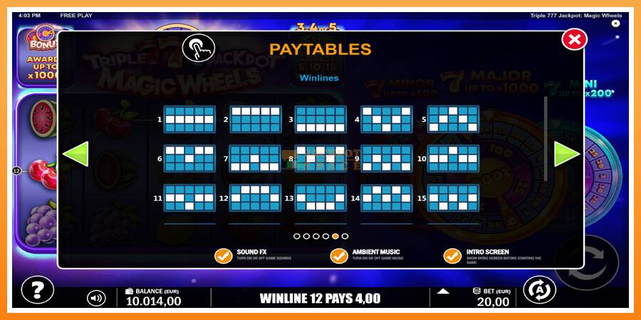 Triple 777 Jackpot Magic Wheels leikjavél fyrir peninga, mynd 7