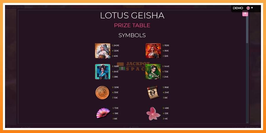 Lotus Geisha leikjavél fyrir peninga, mynd 5