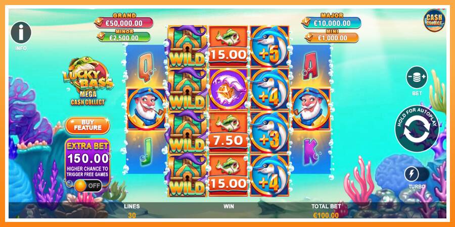 Lucky Bass Mega Cash Collect leikjavél fyrir peninga, mynd 2