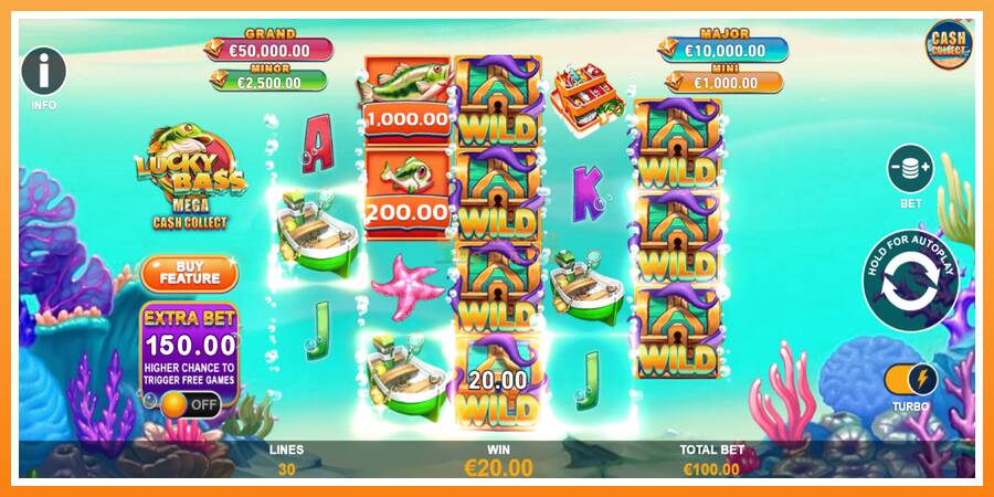 Lucky Bass Mega Cash Collect leikjavél fyrir peninga, mynd 4