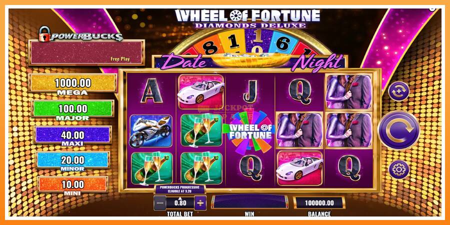 PowerBucks Wheel of Fortune Diamonds Deluxe Date Night leikjavél fyrir peninga, mynd 2