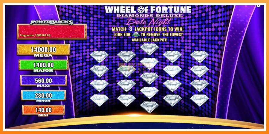 PowerBucks Wheel of Fortune Diamonds Deluxe Date Night leikjavél fyrir peninga, mynd 4