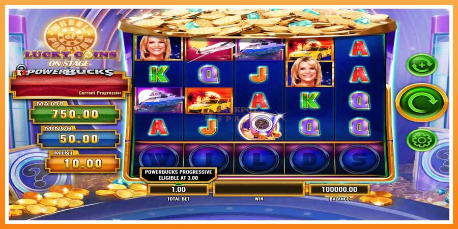 PowerBucks Wheel of Fortune Lucky Coins On Stage leikjavél fyrir peninga, mynd 1