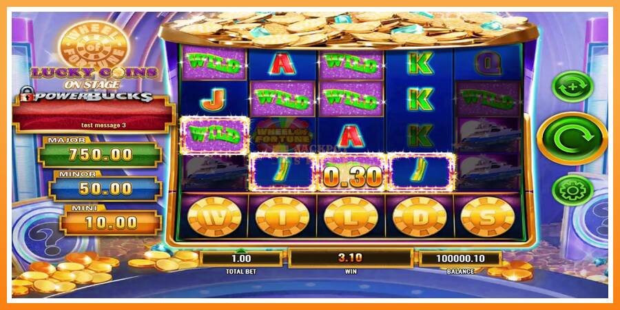 PowerBucks Wheel of Fortune Lucky Coins On Stage leikjavél fyrir peninga, mynd 4