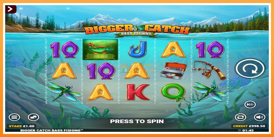 Bigger Catch Bass Fishing Rapid Fire Jackpots leikjavél fyrir peninga, mynd 2