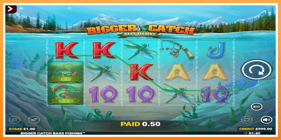 Bigger Catch Bass Fishing Rapid Fire Jackpots leikjavél fyrir peninga, mynd 3