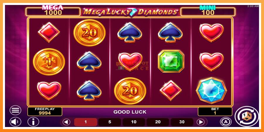 Mega Lucky Diamonds Hold & Win leikjavél fyrir peninga, mynd 2