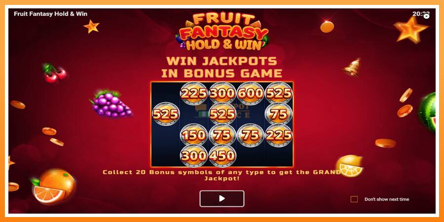 Fruit Fantasy Hold & Win leikjavél fyrir peninga, mynd 1