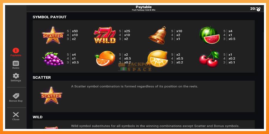 Fruit Fantasy Hold & Win leikjavél fyrir peninga, mynd 5