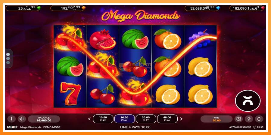 Mega Diamonds leikjavél fyrir peninga, mynd 2