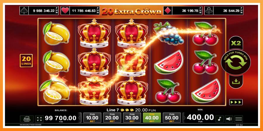 20 Extra Crown leikjavél fyrir peninga, mynd 4