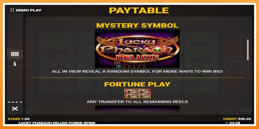 Lucky Pharaoh Deluxe Fortune Play leikjavél fyrir peninga, mynd 5