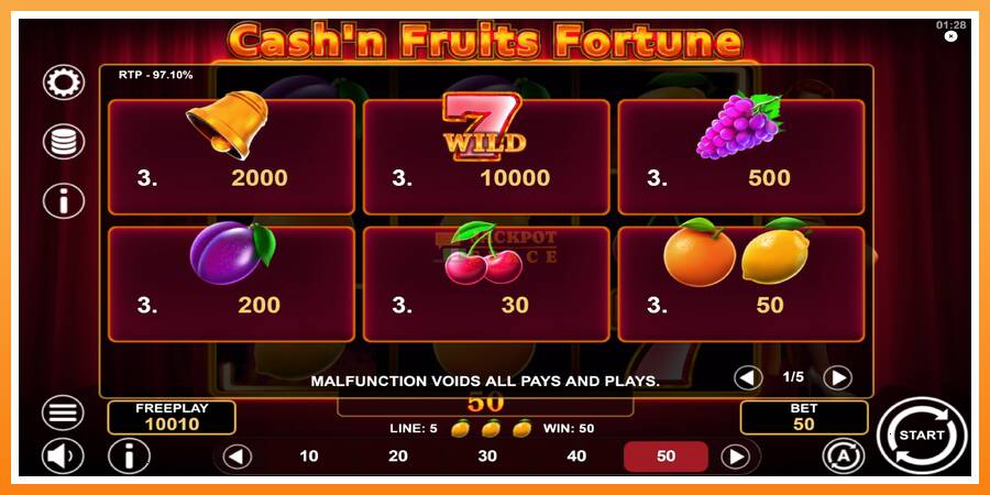 Cashn Fruits Fortune leikjavél fyrir peninga, mynd 5