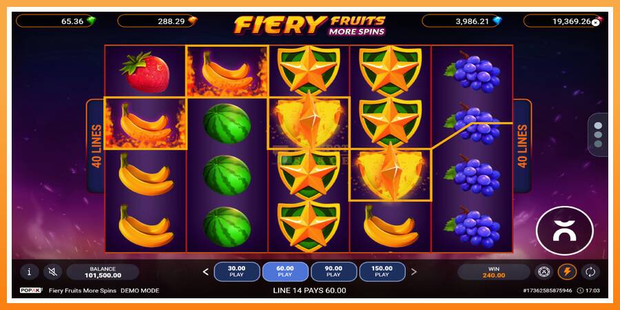 Fiery Fruits More Spins leikjavél fyrir peninga, mynd 3