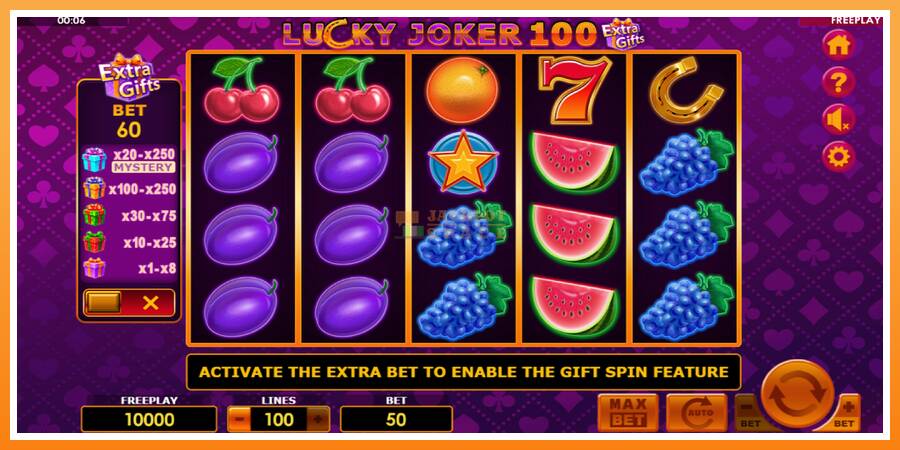 Lucky Joker 100 Extra Gifts leikjavél fyrir peninga, mynd 2