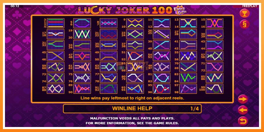 Lucky Joker 100 Extra Gifts leikjavél fyrir peninga, mynd 6