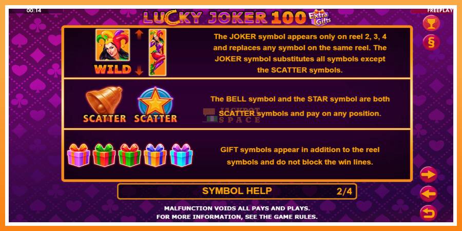 Lucky Joker 100 Extra Gifts leikjavél fyrir peninga, mynd 7