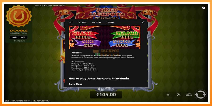 Joker Jackpots: Prize Mania leikjavél fyrir peninga, mynd 7