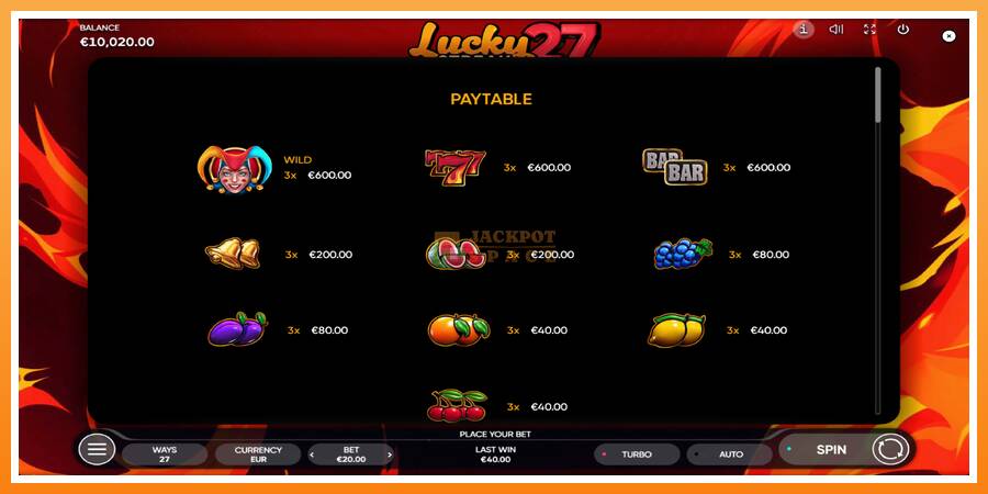 Lucky Streak 27 leikjavél fyrir peninga, mynd 5