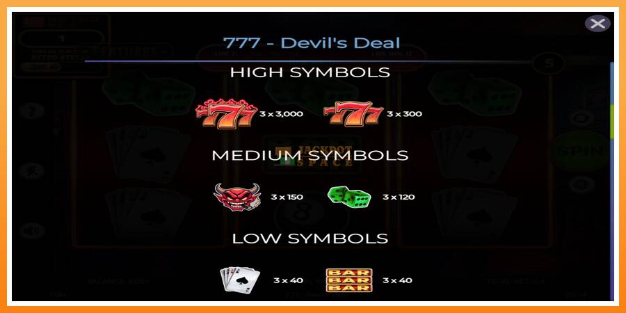 777 Devils Deal leikjavél fyrir peninga, mynd 5