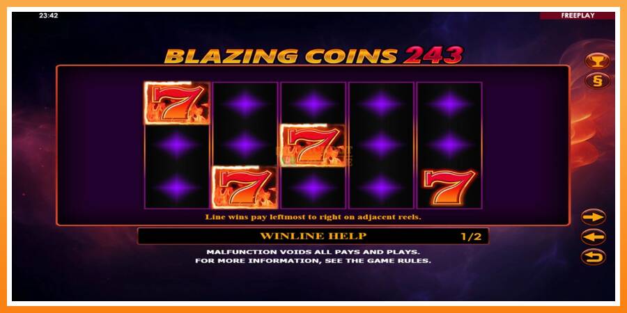 Blazing Coins 243 leikjavél fyrir peninga, mynd 5