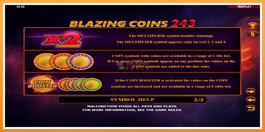 Blazing Coins 243 leikjavél fyrir peninga, mynd 6