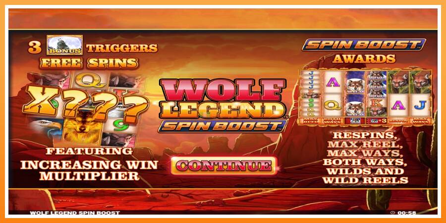 Wolf Legend Spin Boost leikjavél fyrir peninga, mynd 1