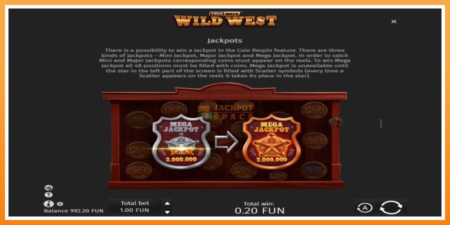 Wild West Trueways leikjavél fyrir peninga, mynd 6