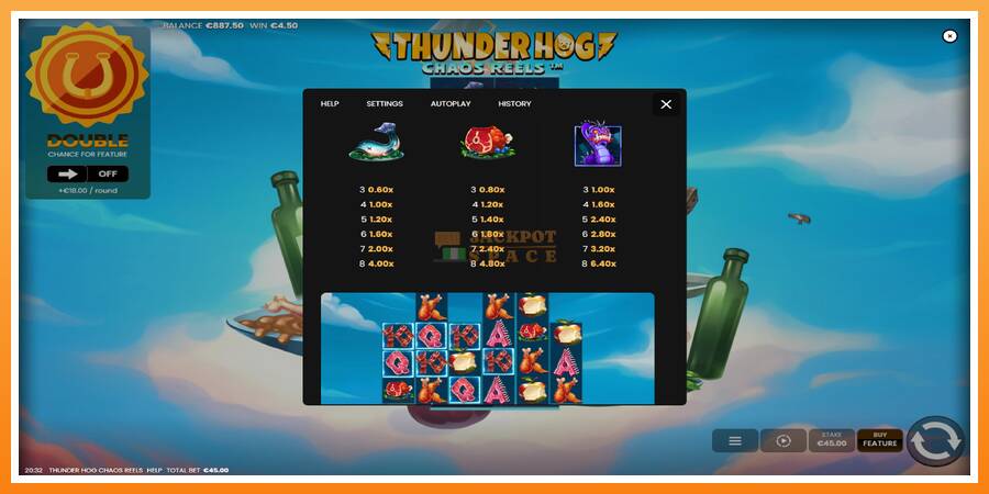 Thunder Hog Chaos Reels leikjavél fyrir peninga, mynd 6