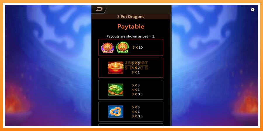 3 Pot Dragons leikjavél fyrir peninga, mynd 6