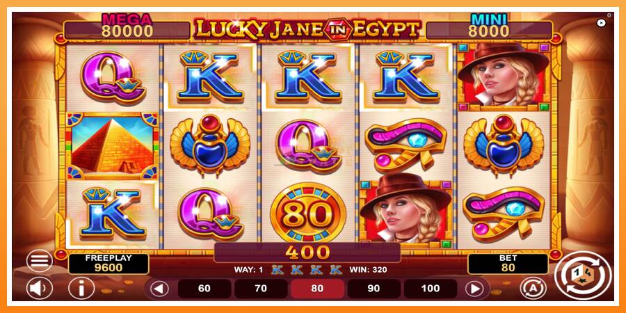 Lucky Jane in Egypt Hold & Win leikjavél fyrir peninga, mynd 3