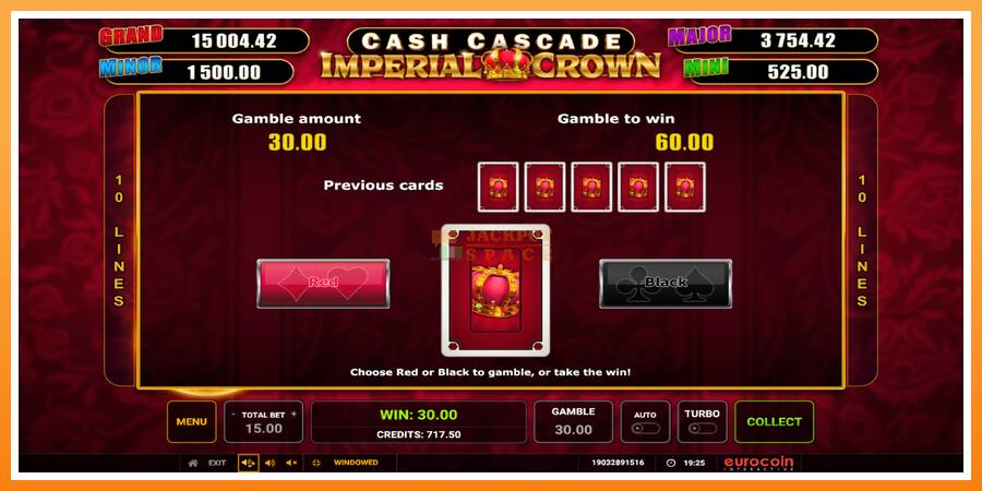 Cash Cascade Imperial Crown leikjavél fyrir peninga, mynd 4