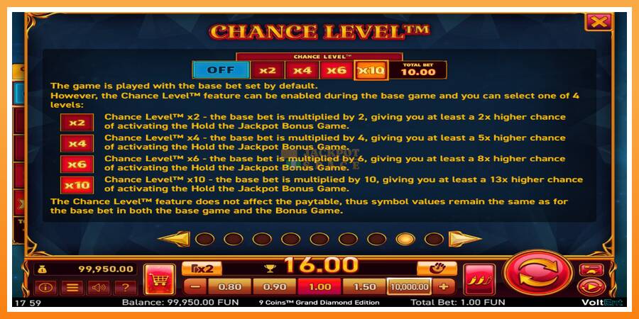 9 Coins Grand Diamond Edition Halloween Jackpots leikjavél fyrir peninga, mynd 6