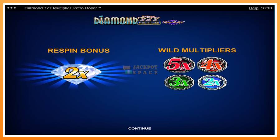 Diamond 777 Multiplier Retro Roller leikjavél fyrir peninga, mynd 1