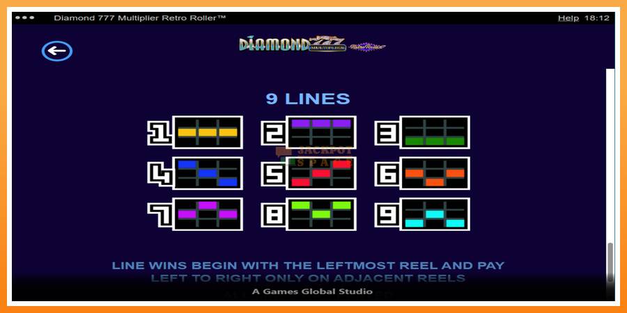 Diamond 777 Multiplier Retro Roller leikjavél fyrir peninga, mynd 7