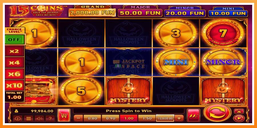 15 Coins Grand Gold Edition Halloween Jackpot leikjavél fyrir peninga, mynd 2